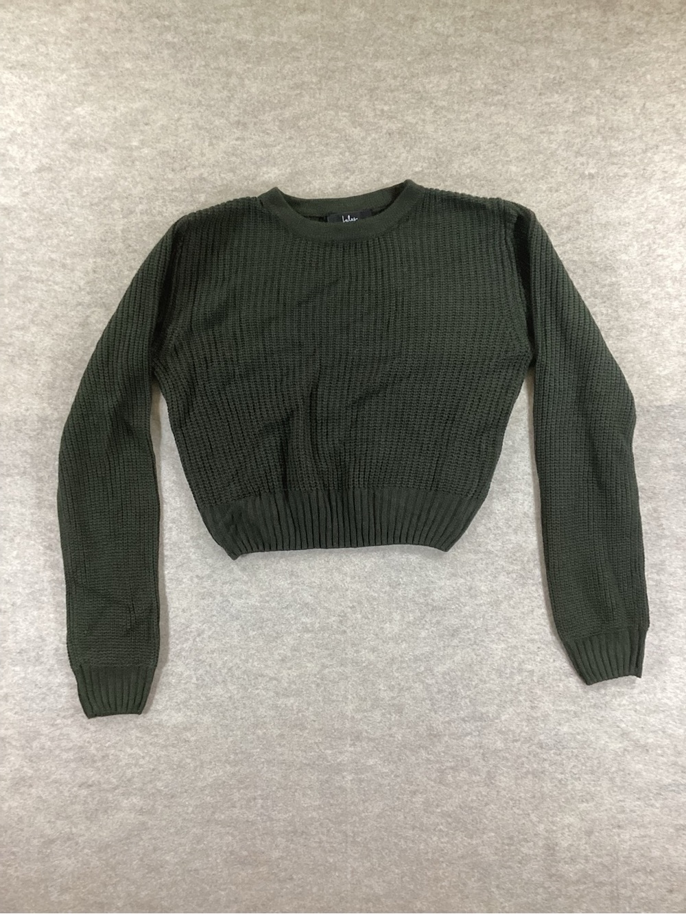 Lulu's Olive Green Crewneck Knit Sweater. NWT